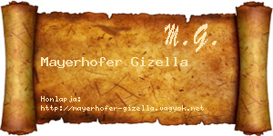Mayerhofer Gizella névjegykártya