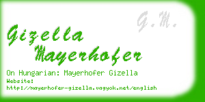 gizella mayerhofer business card